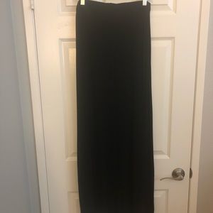 Black Maxi Skirt with lace slit